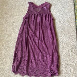 Never worn dusty rose boho dress.